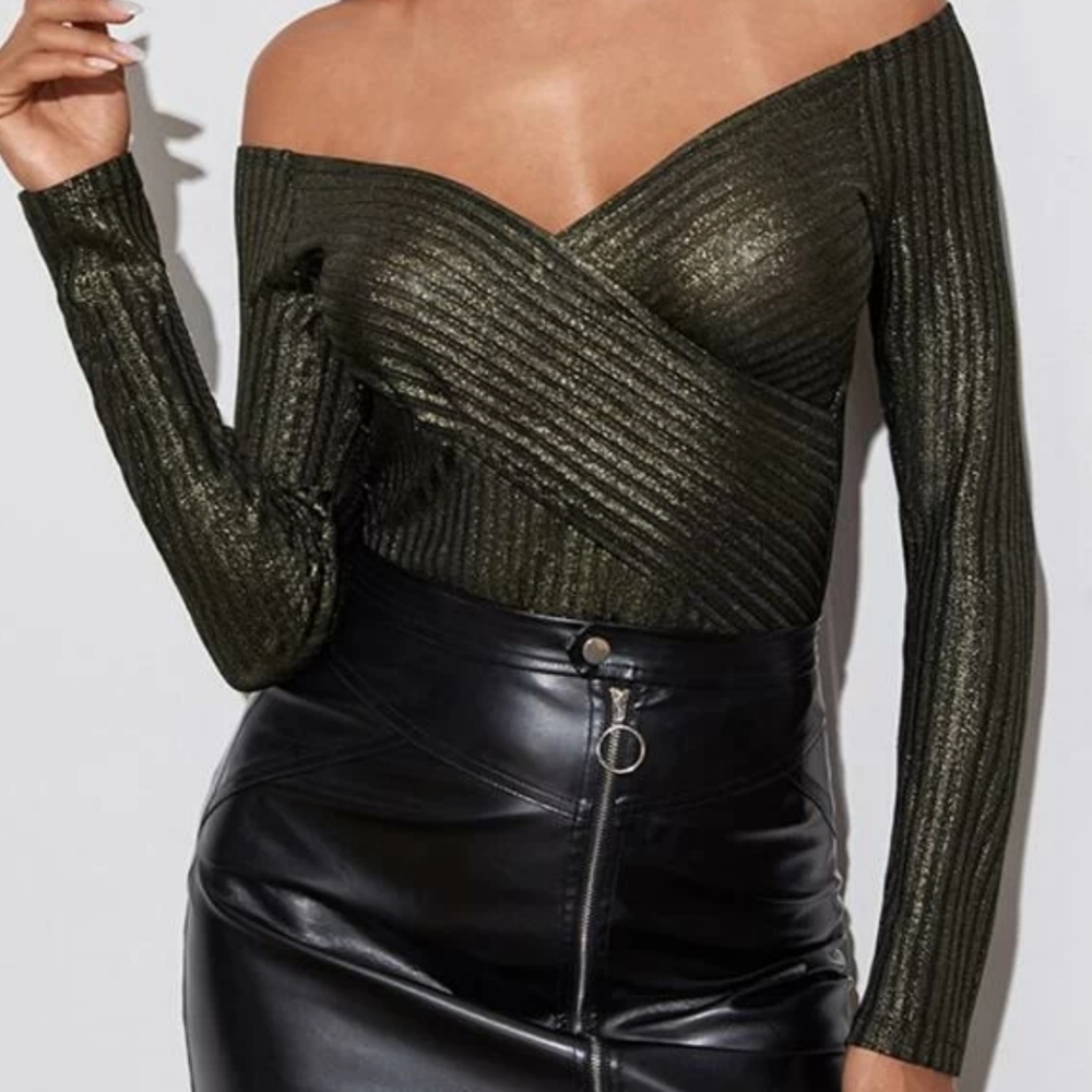 Metallic Green Top
